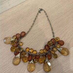 Elegant Gold and Citrine Crystal Necklace